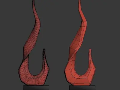 Sculpture Flame P 3D print model