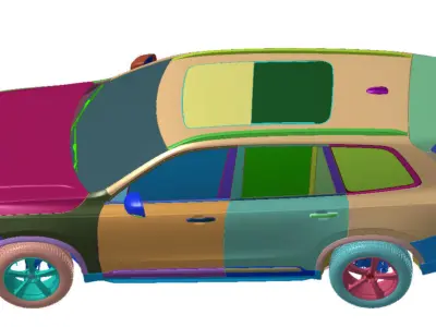 VOLVO XC90 2016 Vehicle 3d scan model 3D model