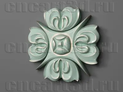 Rosette flower 3D print model