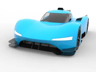 Endurance race car 3D model