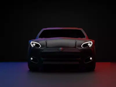 Cyber punk car 3D model