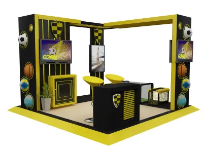 Booth Exhibition Stand a605b 3D model