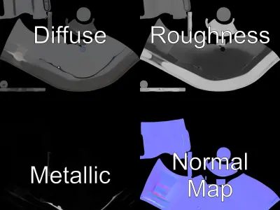 Massage Gun Model Pack  High Detail D Model Low-poly 3D model