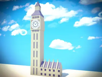 Low-Poly london bus Low-poly 3D model