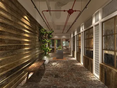 OFFICE with desks and chairs 3D model