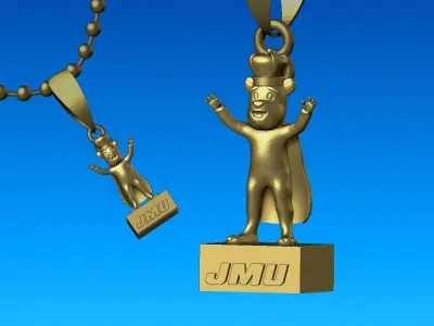 NCAA - Necklaces James Madison Dukes - Hanging Figurine 3D print model