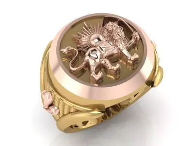 6 piece luxury men ring 3D print model