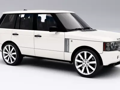 Land Rover Range Rover Supercharged 2008 Low-poly 3D model