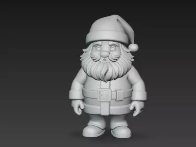 Chibi Santa Claus Christmas Holiday Character Stylized 3D Model 3D model