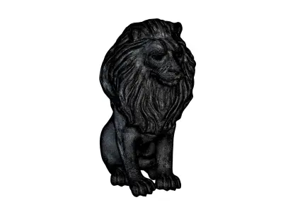 Lion statuette 3D model