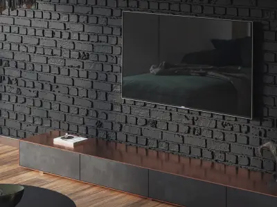 G-House modern living room interior design 3D model