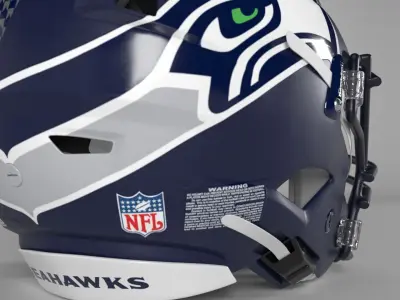 SEATTLE SEAHAWKS Helmet Football NFC WEST PBR updated 2025 3D model