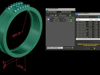 Jewelry Ring 3D print model 21