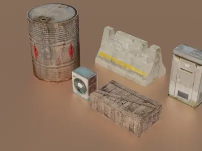 Assets pack Low-poly 3D model