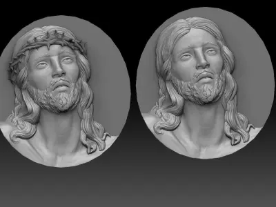 jesus head 3D print model