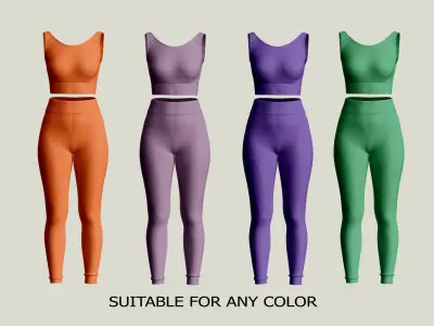 Female Sport Outfit Marvelous Designer 3D model