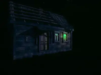 Abandoned Farmhouse Low-poly 3D model