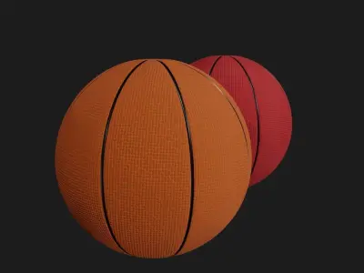 Basketball ball Low-poly 3D model get