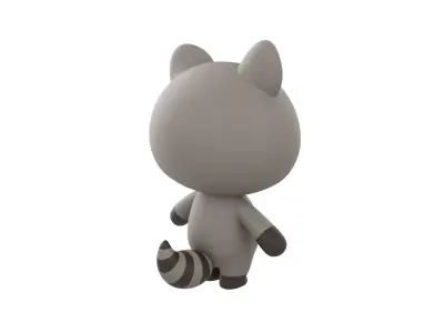Character133 Rigged Raccoon 3D model