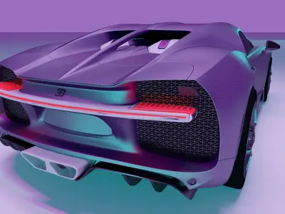 Bugatti Chiron high poly 3D model 3D model