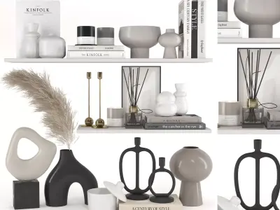 Decorative set 15 - H and M decor set 3D model