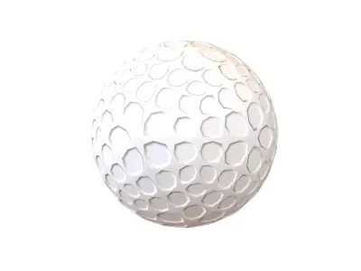Golf Ball v1 001 Free low-poly 3D model