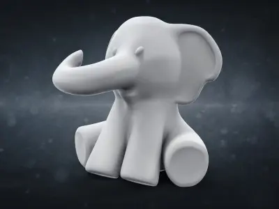Elephant souvenir model 3D print model