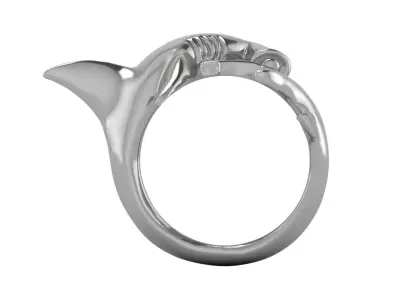 Hammerhead shark massive ring 3D print model