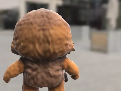 Chibi Chewbacca Low-poly 3D model