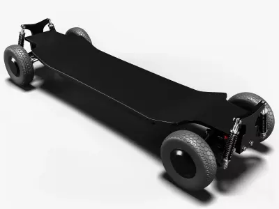 Electric Skateboard 3D model