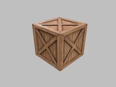 Wooden Crates Low-poly 3D model