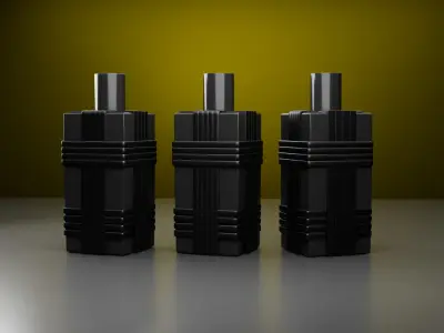 Modern Black Luxury Perfume Bottle 3D Model High Quality 3D model