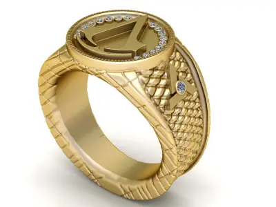 LUXURY DESIGN DIAMOND RING 3D PRINTABLE MODEL 3D print model
