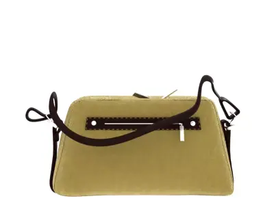 3D travel shoulder HandBag Low-poly 3D model