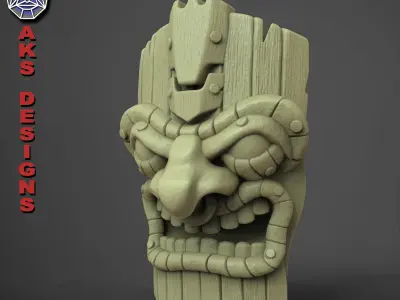 Home decor wall hanging v173 Tribal face mask 3D print model