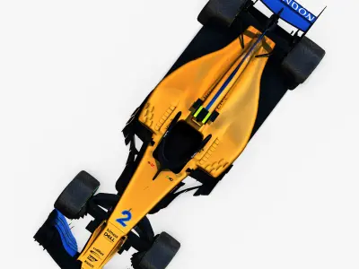 McLaren MCL33 car Low-poly 3D model