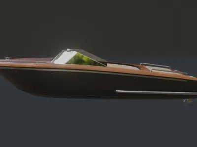 Speedboat  Low-poly 3D model
