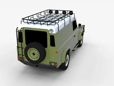 Land Rover Defender 110 Hard Top rev 3D model