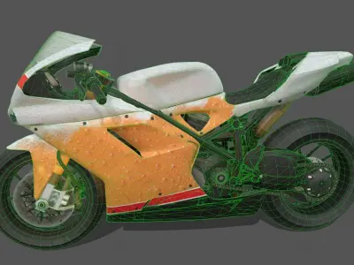 Sportbike5 Low-poly 3D model