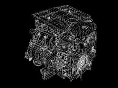 Toyoda Engine 3D model