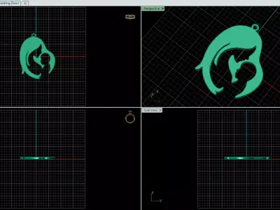 Mother and child pendant 3D model