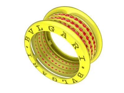 A5662 Luxury Diamond Eternity Signet Women Ring 3D Print 3D print model