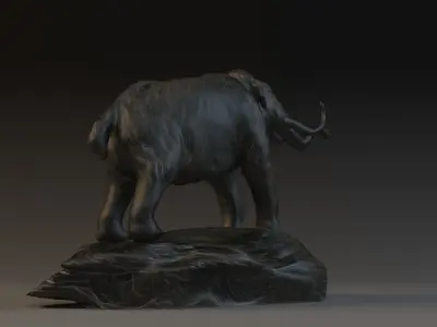 mammoth elephant sculpture animal extinct art sculptures north 3D model
