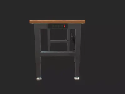 Workshop Table 3D Model - Game-Ready Low-poly 3D model