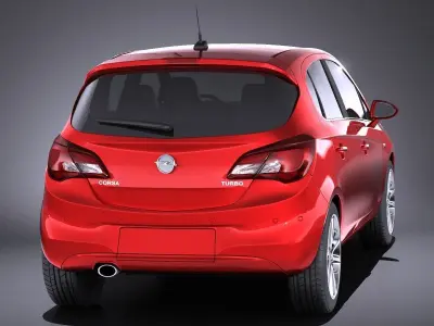 Opel Corsa 5-door 2017 VRAY 3D model