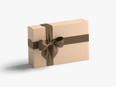 Gift boxes set - 6 box shapes Low-poly 3D model