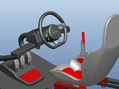 Racing simulator 3D model