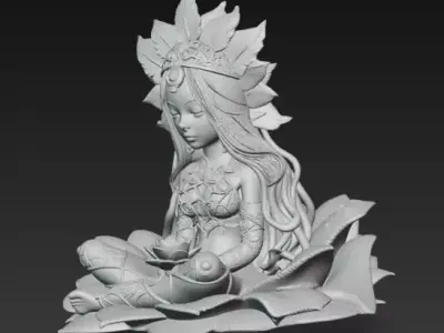 Lotus Girl 3D print model