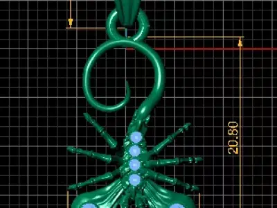 Scorpion Pendant Gold 3D print model