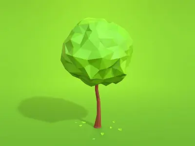 TREE PACK Free low-poly 3D model